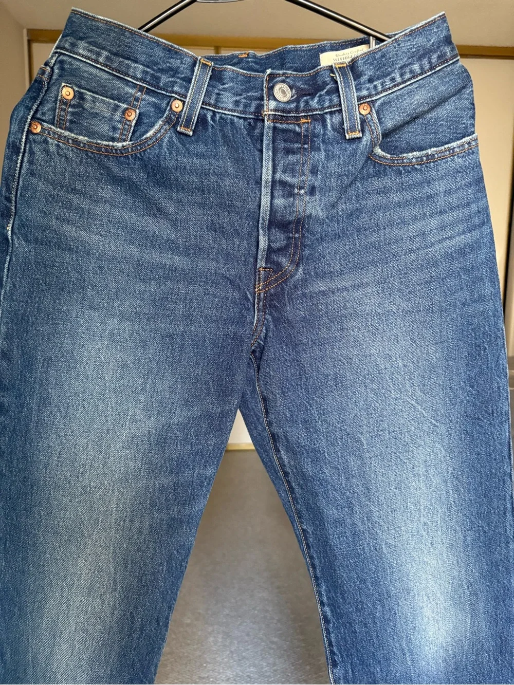 Levi's Premium 501 '90s Straight Leg Selvedge Denim Jeans W25 L30 XS